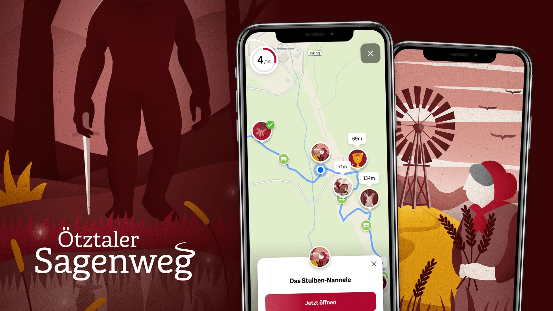 Digitaler Entdeckerweg Ötztaler Sagenweg Huben - Die App