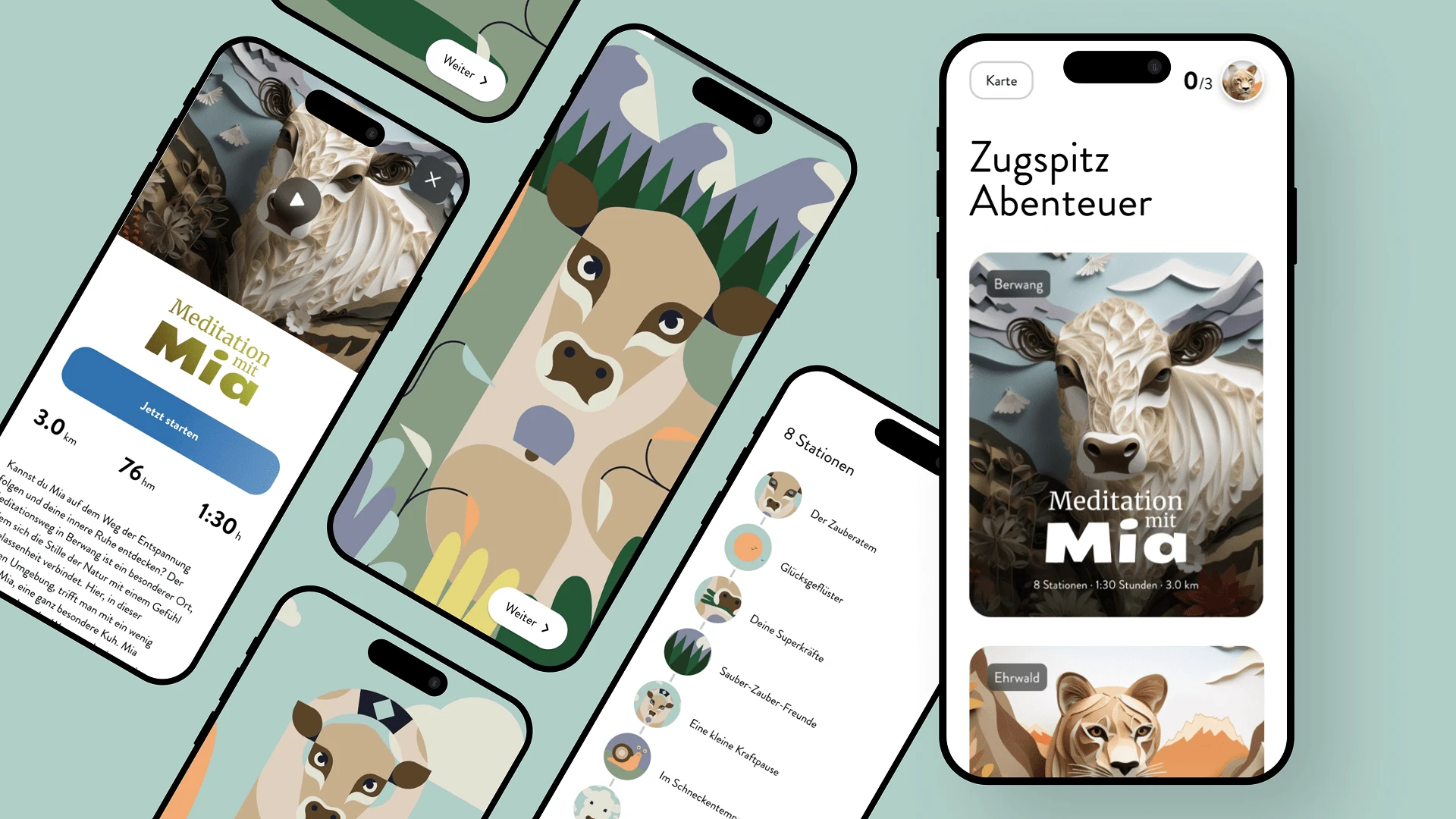 Meditation mit Mia - Digitaler Erlebnisweg in Berwang - Videos und Atemübungen