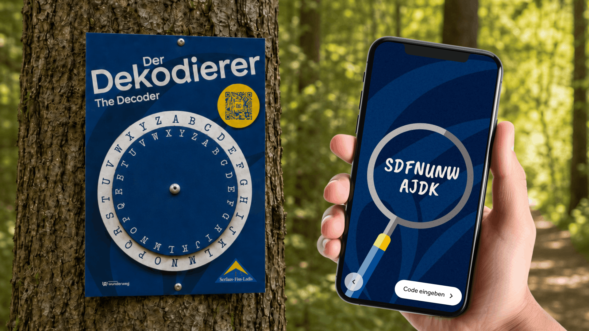 Physischer Decoder und digitale Rätselstation in Serfaus